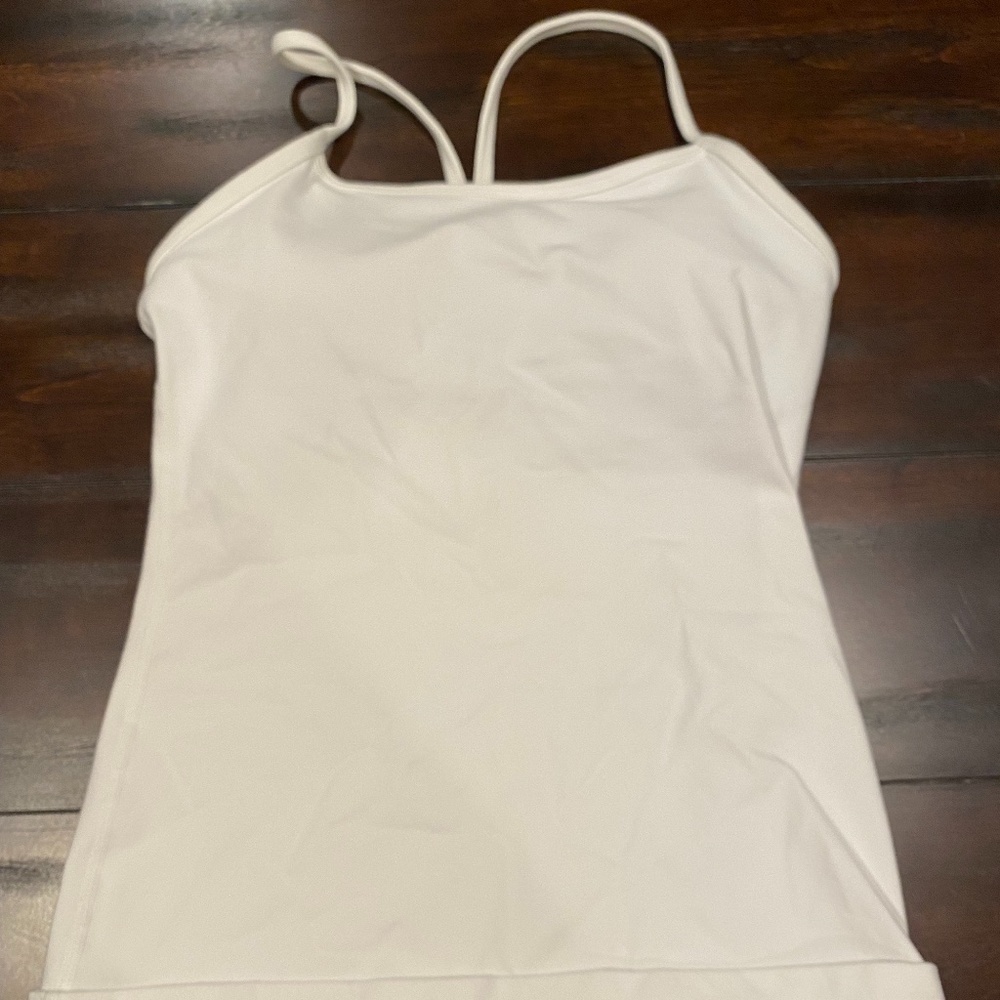 Lululemon White with Built In Bra Tank-Top